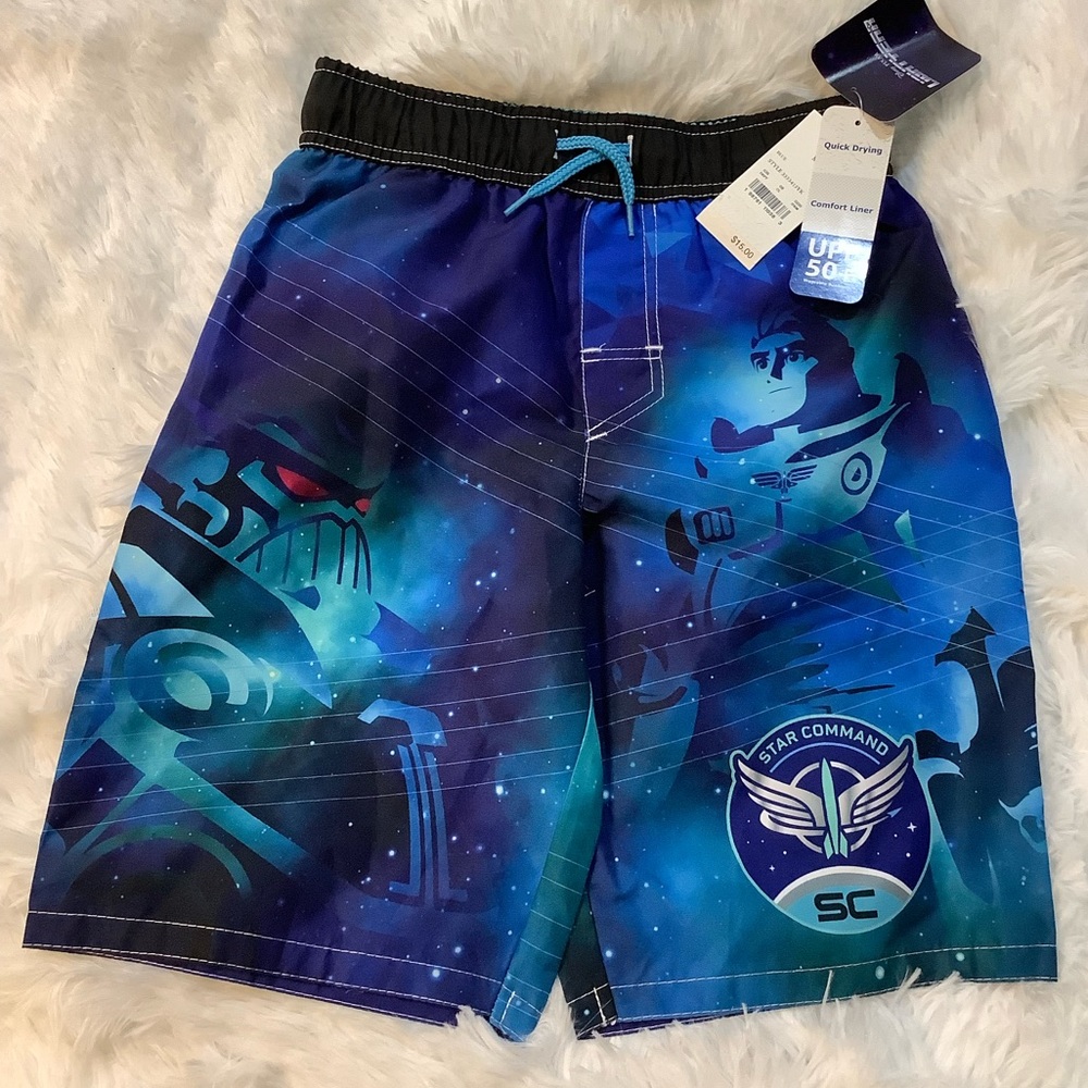 NWT Boys Disney Pixar Lightyear Size Medium Swimming Trunks